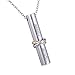 HooAMI Cremation Jewelry for Ashes Together Forever Cylinder Pendant Memorial Urn Necklace