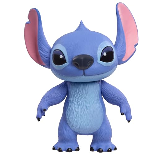 Disney Stitch Live-Action Larger Than Life 35,6 cm Vinyl Figure, Articulated Toy for Play or Display, Poseable Figurine, Inspired by Disneys New Live-Action Lilo & Stitch Movie, Kids Ages 3+