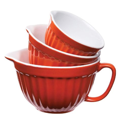 Ceramic Nested Measuring Cup Color: Orange