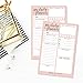 Pink Undated Daily Task Planner To do List Pad, School Family Life Work Personal Productivity Notepad, Day Schedule Organizer, Cute Gift Idea, Water Health Fitness Goal Habit Tracker 50 Tear Off Pages