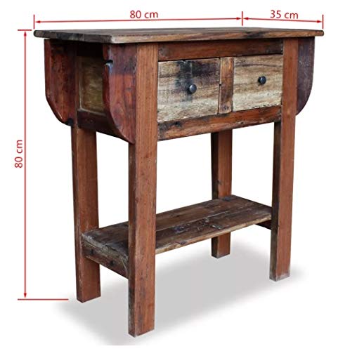 Vintage Hall Table Wooden Retro Small Console Tables Reclaimed