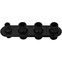 2-Port Inline Firewall Bulkhead Fitting - Polished Billet Black AC Heater Hose Connector For Cars