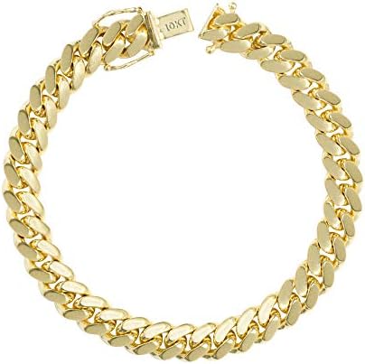 Amazon.com: Nuragold 18k Real Yellow Gold Solid Miami Cuban Link