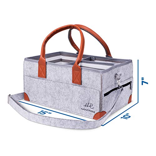 HadleyReese Baby Diaper Caddy Organizer (15 x 10 x 7 Inch) Large