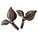 EleCharm 1PAIR Retro Leaves Shape Wall Hook Curtain Rope Holder Clothes Hat Hanger