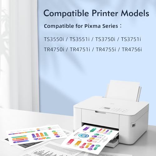 ECOINKO PG-575XL & CL-576XL - 900+ Pages, Replacement for Canon 575 and 576 Original Ink Cartridge 575 576 XL for Canon Pixma TS3550i TS3750i TS3751i TR4750i TR4751i TR4755i TR4756i