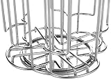 EXZACT Coffee Capsule Stand Rotating Tower for Tassimo 52 Caps Chrome view 5