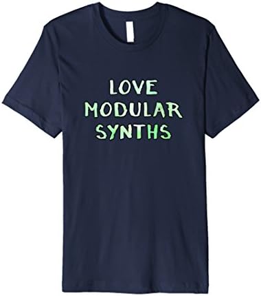 Mens Love modular synths shirt Medium Navy