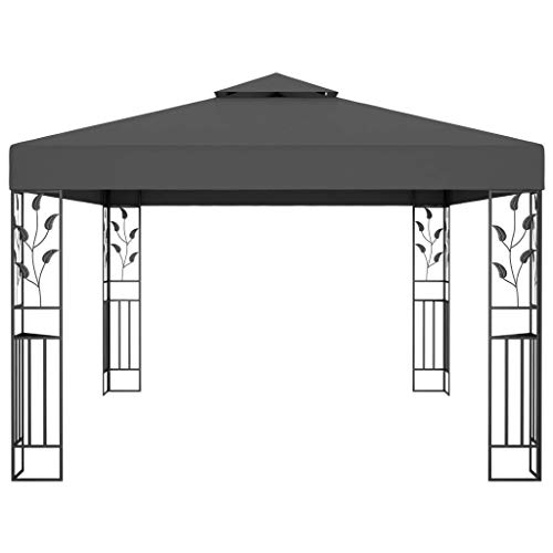 vidaXL Pavillon mit Doppeldach Witterungsbeständig Gartenzelt Partyzelt Festzelt Gartenpavillon Bierzelt Garten 3x4m… – Bild 3