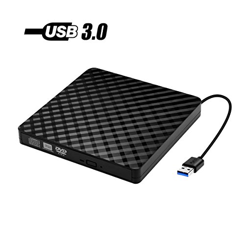 External CD Drive, BEVA Portable Slim USB 3.0 DVD CD Player Burner RW Writer, Copier, Reader for Laptop, Notebook, Desktop, Mac, Support Windows 7/8/10/XP/Mac OS