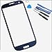GOCOMCOM® For Samsung Galaxy S4 SIV i9500 Generic Replacement Front Screen Glass Lens Cover Black(LCD screen digitizer is not included) + Tools (Black)