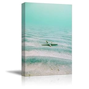 Canvas Wall Art Boat in Wave Ocean Painting Artwork for Home Prints Framed - 12x18 inches