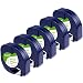 Label KINGDOM Compatible Label Tape Replacement for DYMO LetraTag White Paper Refill 91330 10697, 1/2" x 13' 12mm x 4m Black on White Label Maker Tape for dymo Letra Tag LT-100H Plus Printer, 5-Pack primary