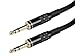 Monoprice 104792 3ft Premier Series 1/4in TRS Male to Male Cable, 16AWG (Gold Plated) Black