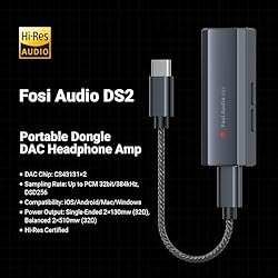 Fosi Audio DS2 USB C to AUX Headphone Amp DAC
