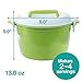 Andcolors Microwave Rice Cooker Steamer - Complete Set - Makes 2 to 4 servings -Food Grade Plastic - Dishwasher Safe - Includes Rice Paddle & Measuring Cup .