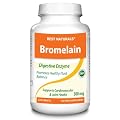 #1 Bromelain 500mg 120 Tablets by Best Naturals - Natural Proteolytic Enzyme - Manufactured in a USA Based GMP Certified Facility and Third Party Tested for Purity. Guaranteed!!