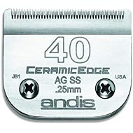 Andis CeramicEdge Carbon-Infused Steel Pet Clipper Blade, Size-40SS, 1/100-Inch Cut Length (64350)