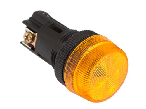 Alpinetech NPL-22 Amber 22mm 120V AC/DC LED Pilot Indicator Light