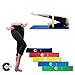Chromatic Women's Yoga Capri Legging and Resistance Workout Loop Exercise Bands- Set of 5 with FREE Workout Instruction Sheet