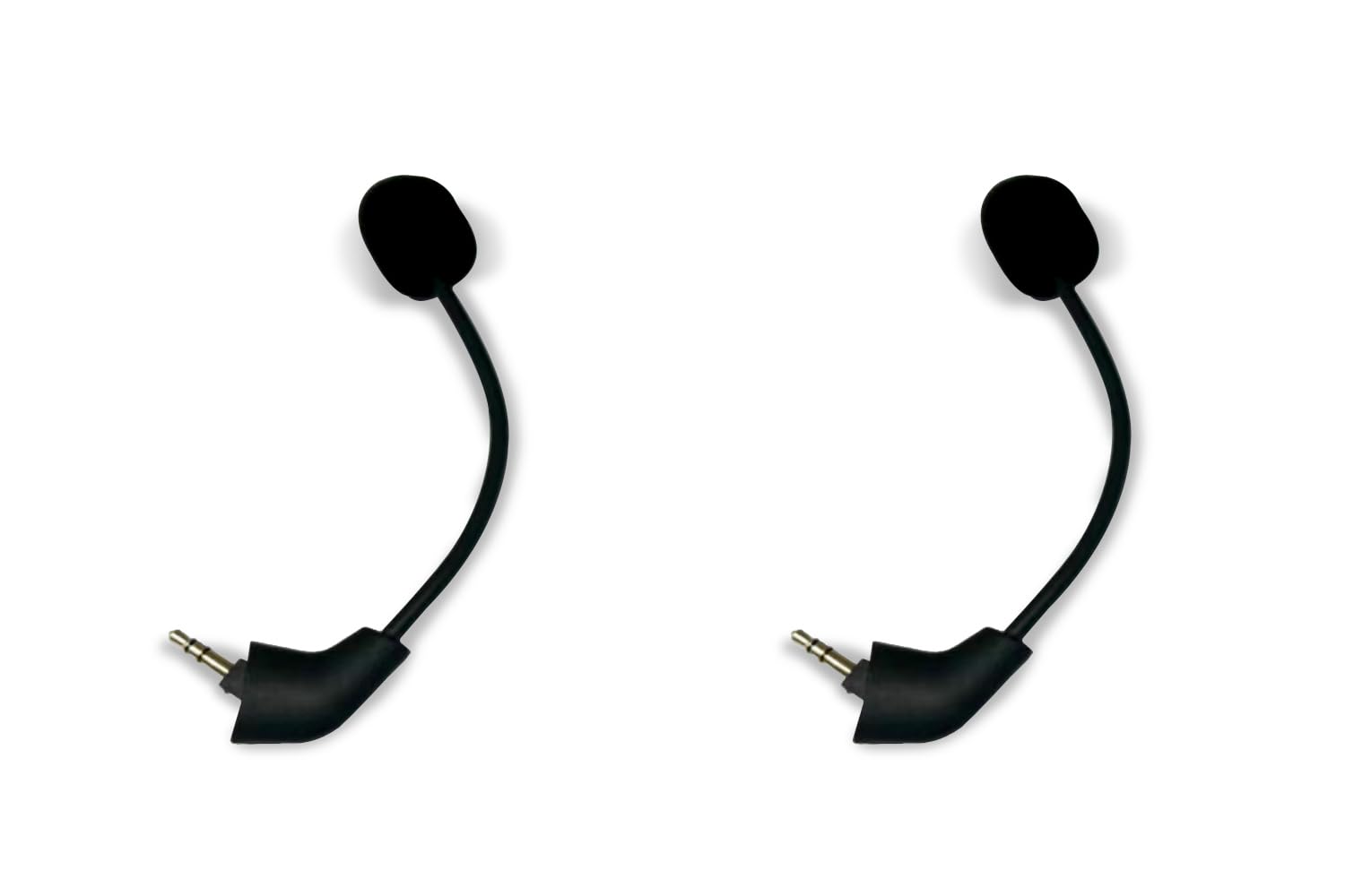 2 Pack Replacement HyperX Game Mic 3.5mm Microphone Boom for Kingston HyperX Cloud, Cloud X, Cloud 2 II, Cloud Core and Cloud Pro Silver Gaming Headsets