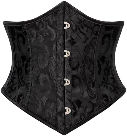 Scarlet Darkness Corset Belt for Women Floral Lace Up Boned 