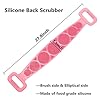 Silicone-Back-Scrubber-for-Shower-Handle-Body-Washer-Exfoliating-Texture-Scrubbing-Pad-Back-Cleaning-Bath-Strap-with-Soft-Brush-Bristles-and-massage-dots-Pink Silicone Back Scrubber for Shower, Handle Body Washer, Exfoliating Texture Scrubbing Pad, Back Cleaning Bath Strap with…