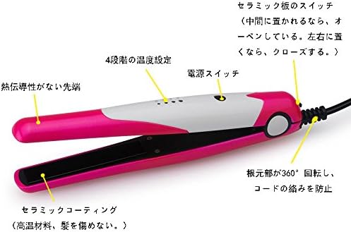 Amazon ミニーヘアアイロン 美容 Max0 2way ストレート カールアイロン 海外対応モデル 人気 おすすめ 携帯便利 手のひらサイズ 海外使用可能 最高温度0 ヘアアイロン 通販