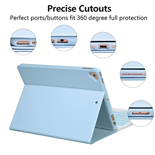 iPad Keyboard Case 10.2 inch 2021 9th Gen and iPad 8th Generation 2020 / iPad 7th Gen 2019, iPad