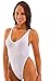 RELTANGL Women's Sexy One Piece High Cut Backless Bikinis Bathing Suits Swimsuits(White, M(US 4-6))