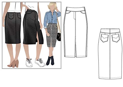 Style Arc Sewing Pattern - Charlie Stretch Woven Skirt (Sizes 04-16)