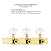 DJ204GK-P1W TENOR Classical Guitar Tuners, Tuning Key Pegs/Machine Heads for Classical or Flamenco Guitar in Gold Plated Finishing with Pearl Colored Buttons.