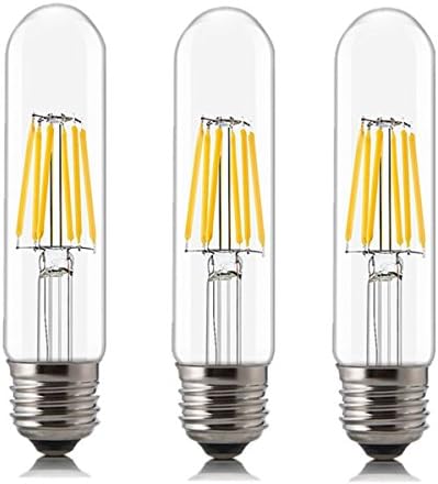 INNOCCY T10 Tubular LED Bulb 6W E26 Base 125mm 2700K Warm White Edison Filament Bulb 60W Incandescent Bulb Equivalent Vintage Tubular Lamp, Pack of 3