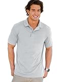 Hanes 055X Adult's ComfortSoft Pique Knit Sport Shirt Ash Medium