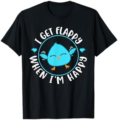 Amazon.com: I Get Flappy When I'm Happy Funny Autism T-Shirt T