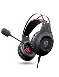 NUBWO Auriculares Surround estéreo con cable para juegos, con micrófono y control de volumen para PC Ps4 Xbox One portátil