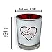 Heart and Love Candles - Set of 3 Silver Metallic Votive Candle Holders - 3 White Flameless Tealights Included-Love Hearts- Valentine's Day Decor- Valentine Gift