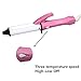 VAV 9 Inches Mini Curling Iron Ceramic Coated Barrel PTC Fast Heater Max Temp 350℉ Travel Size(Pink)