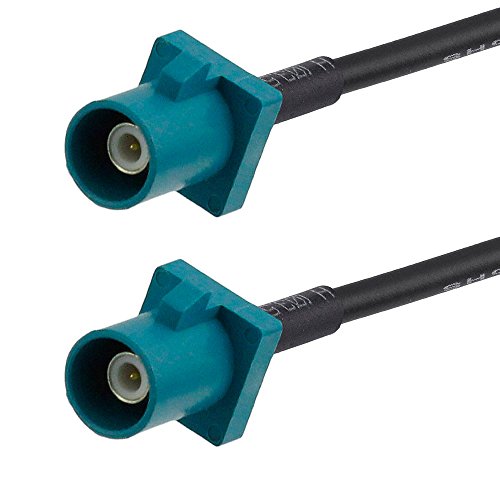 wlaniot Fakra Z Male Plug Straight to Fakra Z Male Plug Connector RF Pigtail Cable RG174 15cm for GPS Antenna wireless wifi for car audio GSM,Radio Phantom Supply GPS Telematics Cellular Phone