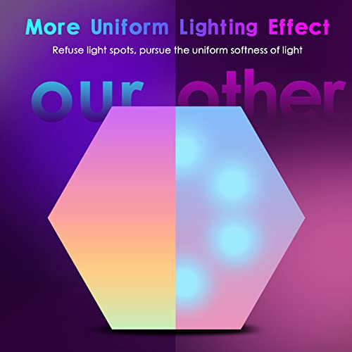 Led Hexagon Lights Smart App Control 16M RGB Colors 4 inch Large 10