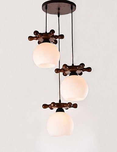 YanCui@ Continental Mediterranean Ship rudder Glass Dining Pendant Simple Modern Fashion Solid Wood lamps , warm white-220-240v