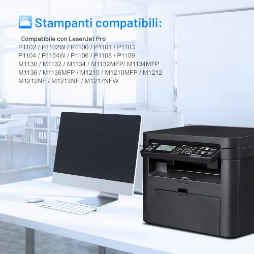 LxTek 85A Compatible Toner Replacement for HP 85A CE285A for LaserJet Pro P1102 P1102W M1212NF M1132 MFP M1217NFW M1132 M1212 M1130 P1100 M1136 M1210 M1210MFP M1134 MMFP M1134 (Black, 4-Pack)