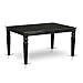 East West Furniture WET-BLK-TL Weston Kitchen Dining Table - a Rectangle Wooden Table Top with Butterfly Leaf & Stylish Legs, 42x60 Inch, Black