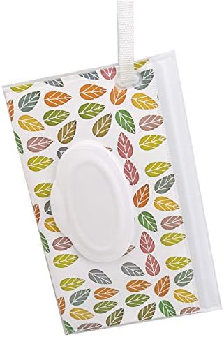Essencedelight Wipes Dispenser Container Leaf Print Reusable Hand Face Wet Wipe Pouch Clutch Holder for Women Men Portable Travel Wipes Cases