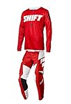 Shift Racing 2018 White Label Ninety Seven Combo Red Pants Jersey Riding Gear Dirtbike MX ATV Offroad Adult Mens