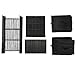 Function Home 12-Drawer Chest, 6 Tier Storage Organizer Tower, Metal Shelf with 12 Removable Fabric Bins, Ideal for Home Office Dorm Bedroom, Black