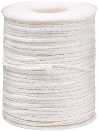200 Feet 24 Ply Braided Wick Candle Wick Spool for Candle DIY and Candle Making