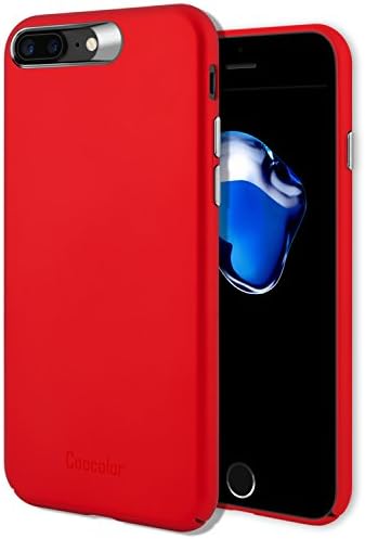 iPhone 7 Plus Case, Coocolor Ultra Slim Fit Shell Hard Plastic Full Protective Anti-Scratch Resistant Cover Case for Apple iPhone 7 Plus-Lucky Red