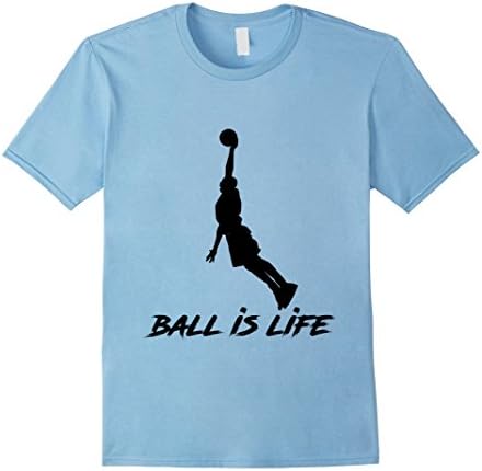 Mens Basketball is Life - Ball is Life Graphic Tee Shirt XL Baby Blue