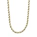 Lifetime Jewelry 2MM Rope Chain, 24K Gold with Inlaid Bronze 16 -...